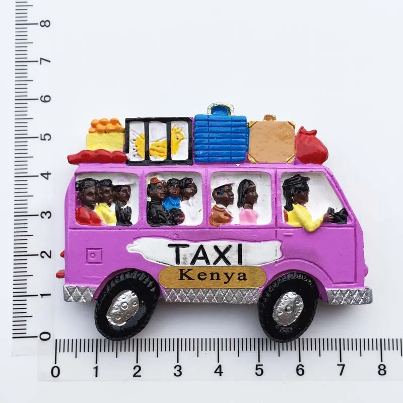 Afrika Keňa Magnety na Chladničku 3d Živice Taxi Mini Bus Turistické Sourvenir Cestovné Darčeky Chladnička Magnet Nálepky Domova 3