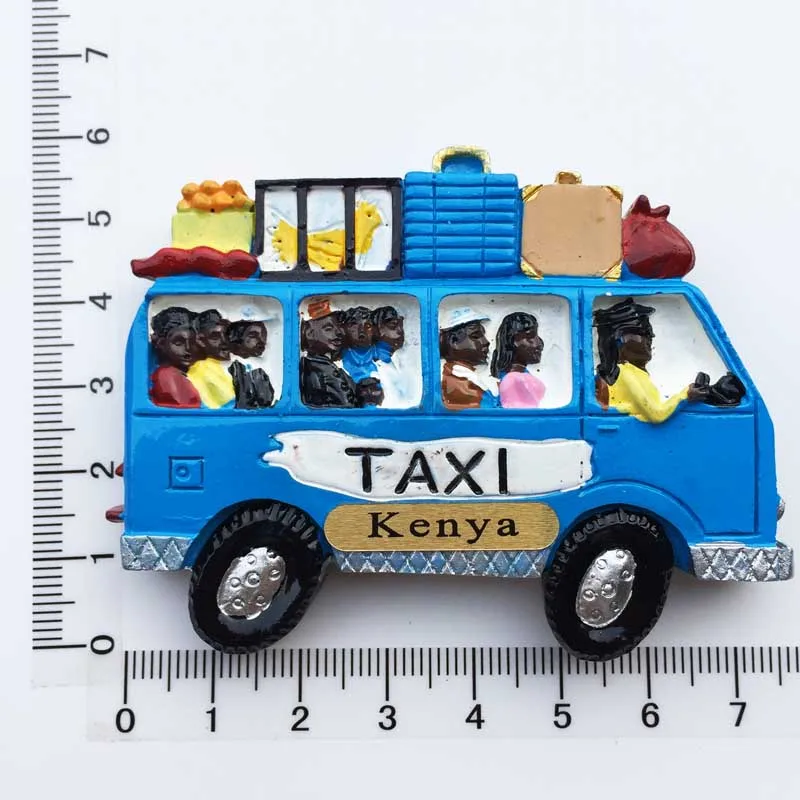 Afrika Keňa Magnety na Chladničku 3d Živice Taxi Mini Bus Turistické Sourvenir Cestovné Darčeky Chladnička Magnet Nálepky Domova 5