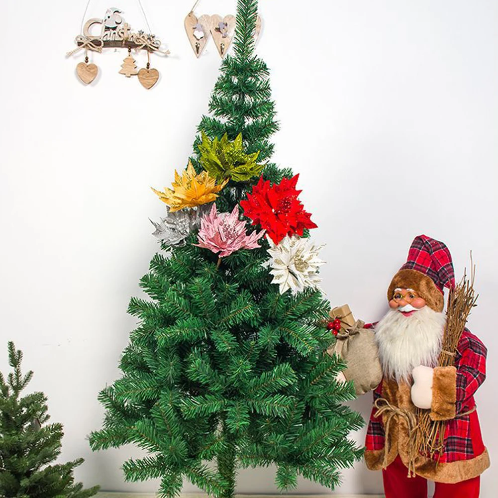 1pc Umelé Leaf Umelý Kvet DIY Usporiadanie Pre Vianočný Strom Ornament Ratan 3