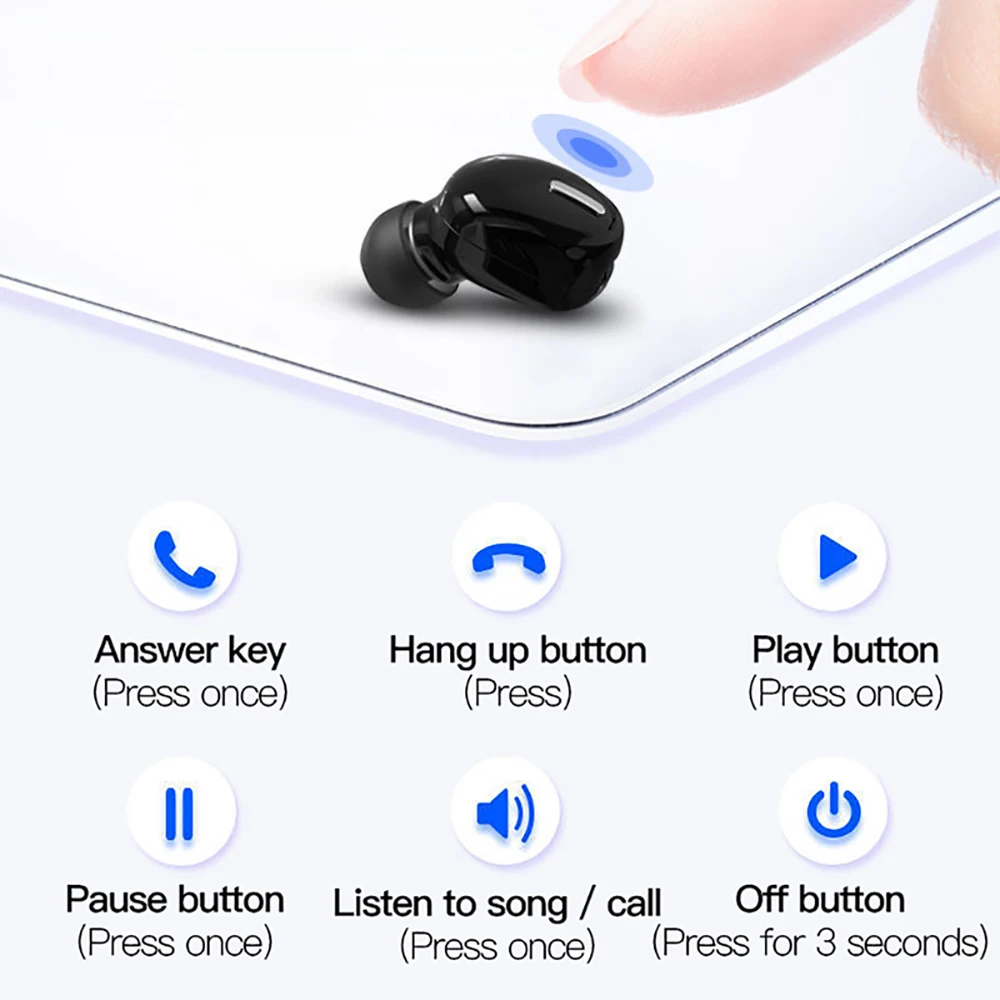 5.0 Mini Bezdrôtové Bluetooth Slúchadlá Šport Herné Headset s Mikrofónom Handsfree Slúchadlá Stereo Slúchadlá Samsung Xiao Iphone 4