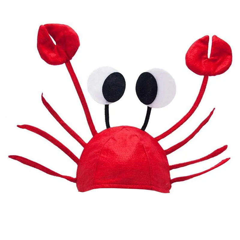 Halloween Vianoce Roztomilý Červený Lobster Krab Klobúk Dospelých Maškarný Kostým Party Spp Darček 4