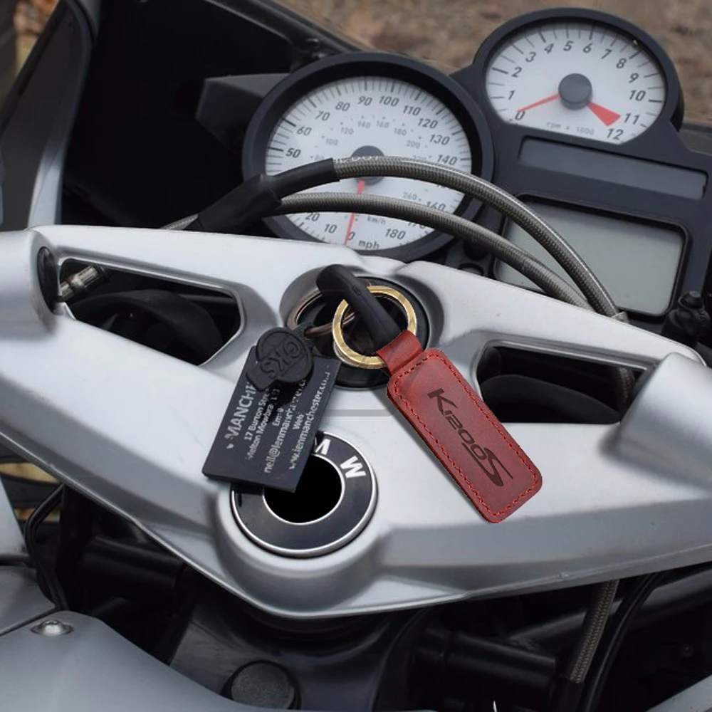 Motocykel Cowhide Keychain Krúžok Prípade pre BMW Motorrad K1200S 2