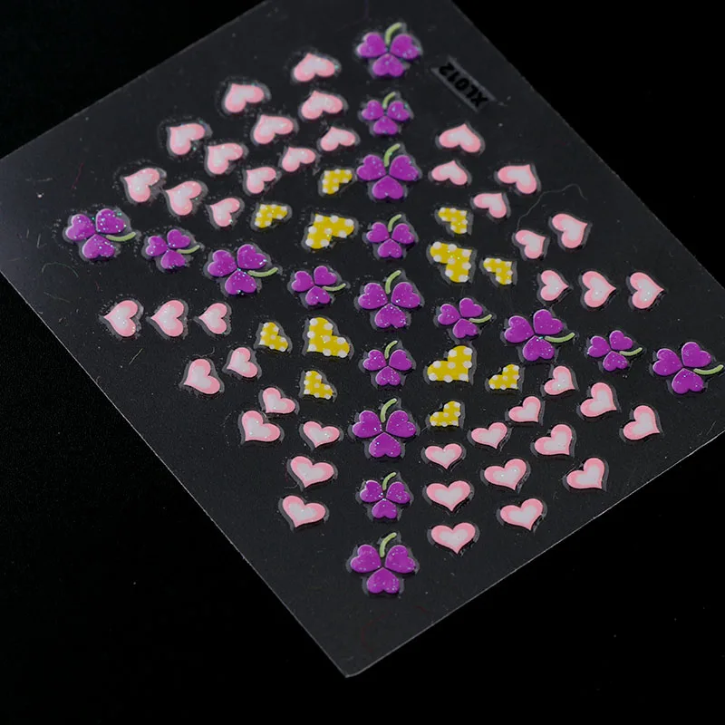 30 Listov Náhodné Dizajn 3D na Nechty, Nálepky Priehľadné Dno Farebný Kvet, Motýľ Série na Nechty, Nálepky Dekorácie 3