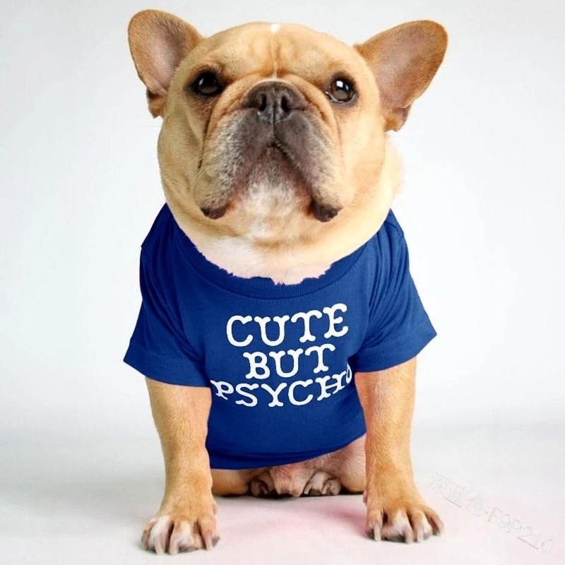 Letné 2021 Pet Tričko francúzsky Buldog Posádky Krku T-shirt Psie Oblečenie Medvedík Bišonika Pes, Pet Oblečenie Perro Oblečenie pre psa 1