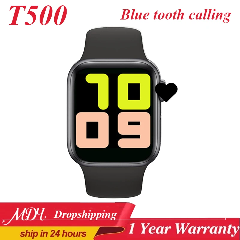 Najpredávanejšie Pro-T500 Smartwatch 2021 Modrý Zub Hovor OEM Dail Fitness Tracker Smart Hodinky Muži Ženy T500 Plus inteligentný náramok 0
