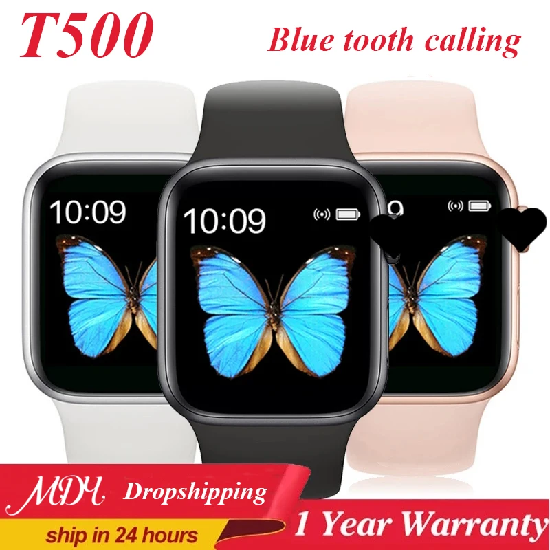 Najpredávanejšie Pro-T500 Smartwatch 2021 Modrý Zub Hovor OEM Dail Fitness Tracker Smart Hodinky Muži Ženy T500 Plus inteligentný náramok 3