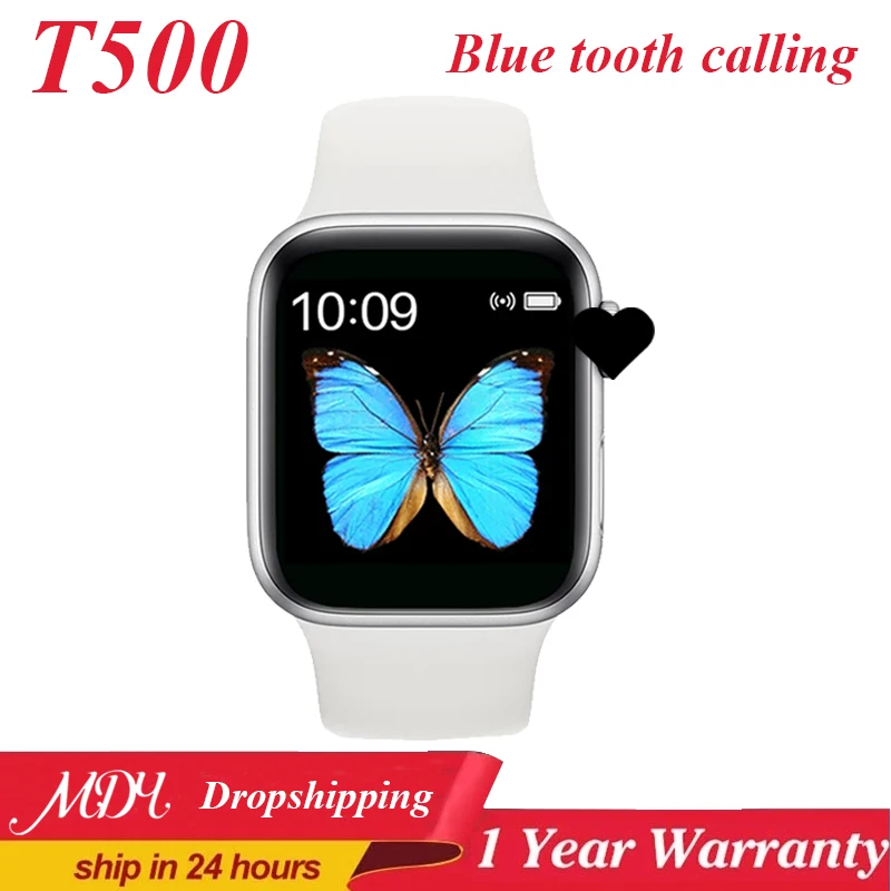 Najpredávanejšie Pro-T500 Smartwatch 2021 Modrý Zub Hovor OEM Dail Fitness Tracker Smart Hodinky Muži Ženy T500 Plus inteligentný náramok 4