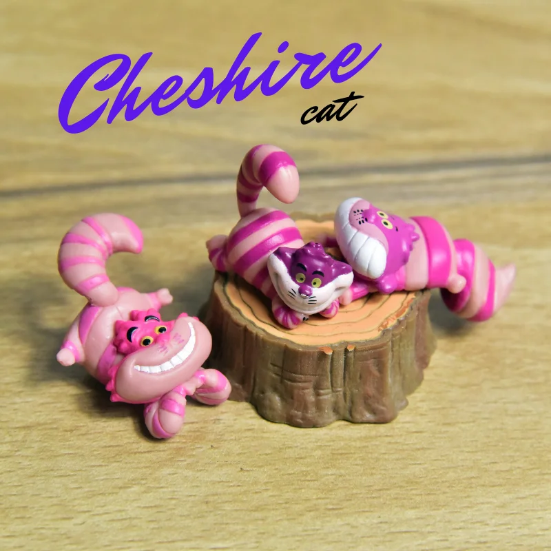 1Set/3KS 3-3.5 CM z tlače Cheshire cat roztomilý kreslený bábika model hračky 4
