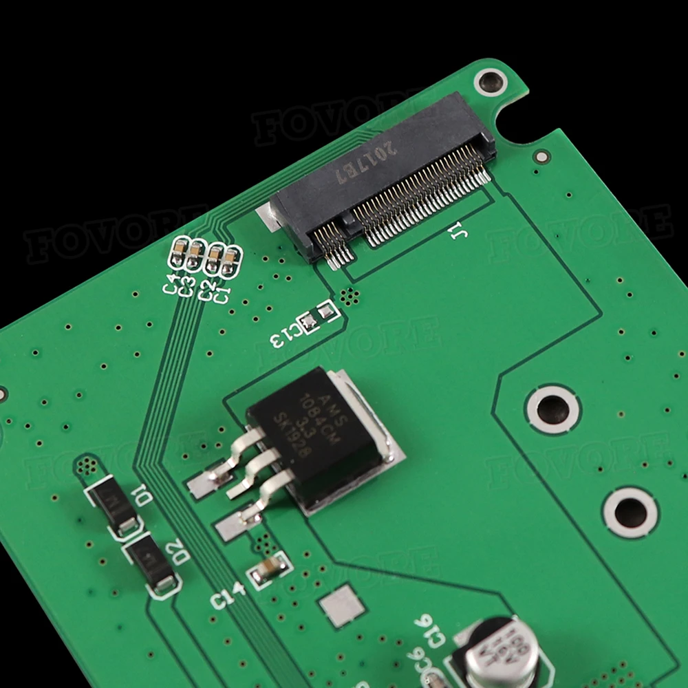 M. 2 NGFF SATA SSD 2,5 IDE 44pin Converter Adaptér s puzdrom, Čierna / Biela Farba SATAIII Konektor SDD Converter Karty Adaptéra 0