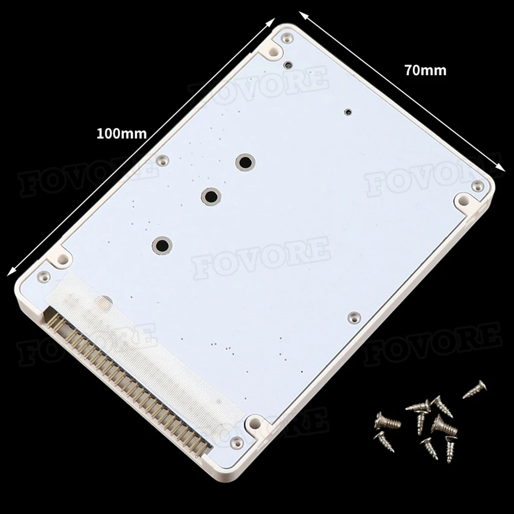 M. 2 NGFF SATA SSD 2,5 IDE 44pin Converter Adaptér s puzdrom, Čierna / Biela Farba SATAIII Konektor SDD Converter Karty Adaptéra 4