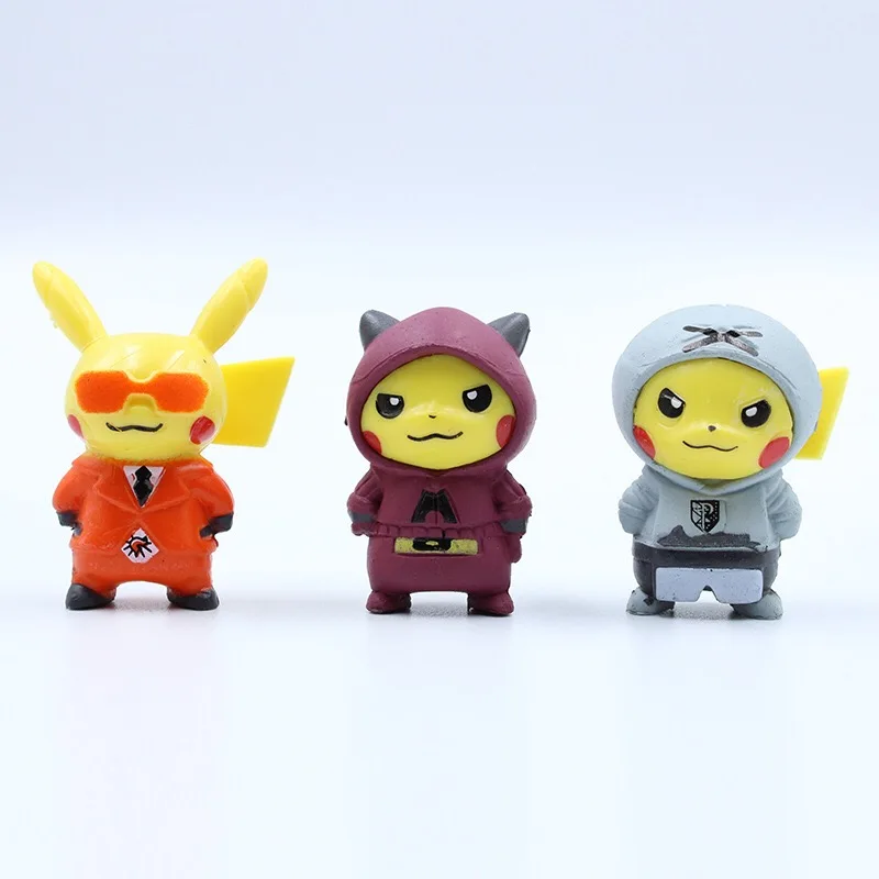10 druhov 4cm Pokemon obrázok Pokémon Pikachu bábiky Japonské kreslené bábiky kolekcia classic ozdoby, hračky pre deti 2