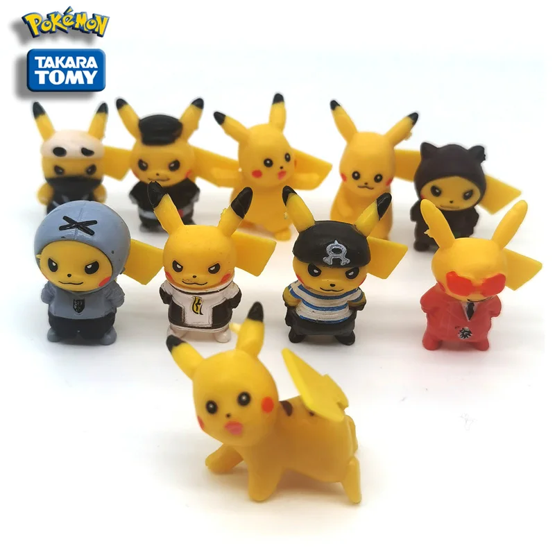 10 druhov 4cm Pokemon obrázok Pokémon Pikachu bábiky Japonské kreslené bábiky kolekcia classic ozdoby, hračky pre deti 4