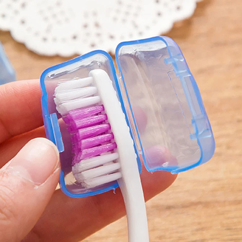 5 ks Prenosná Cestovná zubná Kefka Hlavu Držiteľ puzdro Umývanie Germproof Kefa Spp Chrániť kryt Toothbrushe Box 5