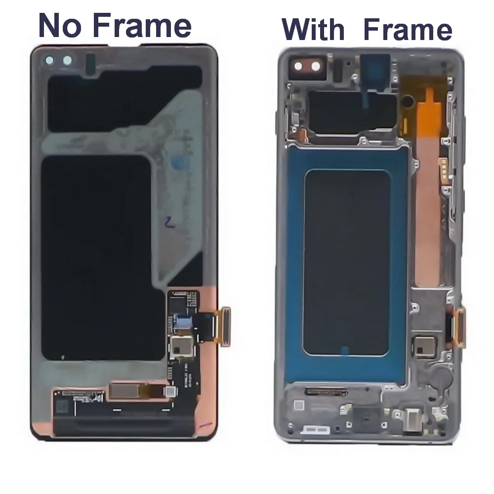 Originálne LCD displej Pre Samsung Galaxy S10e s rezacím zariadením S10 S10 PLUS G970 G970F G973 G973F G975 LCD Displej Dotykový Displej Digitalizátorom. S zadného krytu 3