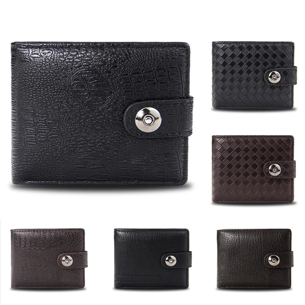 Pánske peňaženky, vyrobené z kože, kabelky krátke hasp portmoney slim port peniaze billeteras para hombre cuero carteira masculina 4