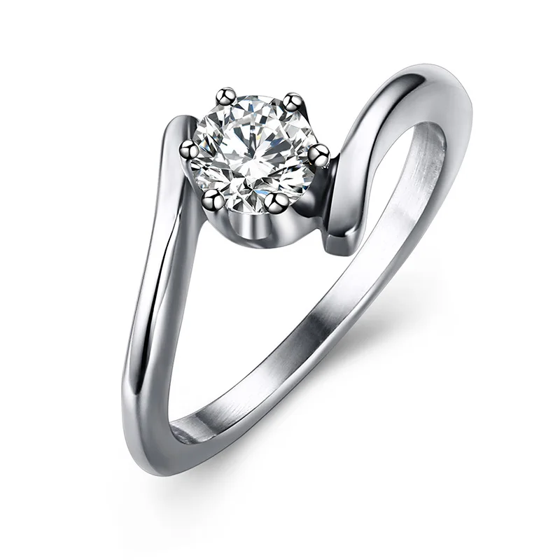 Klasické nehrdzavejúcej ocele, šperky, módne krúžok žien svadobné zapojenie výročie darček 3