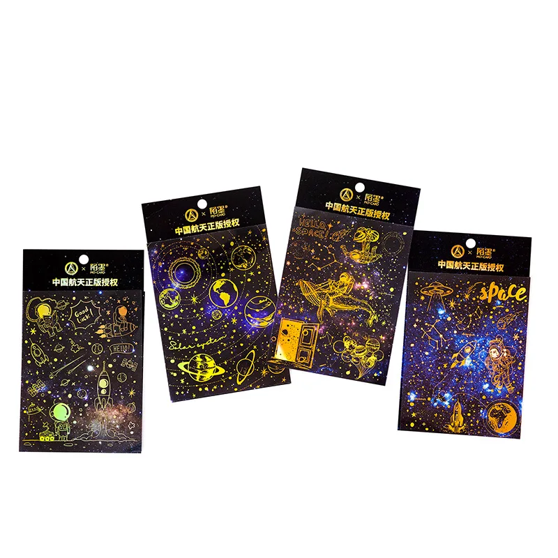 Fantasy Galaxy Astrolabe Vestník Dekoratívne Zlaté Nálepky Scrapbooking Diy Stick Štítok Denník Papiernictvo Album Nálepky 3