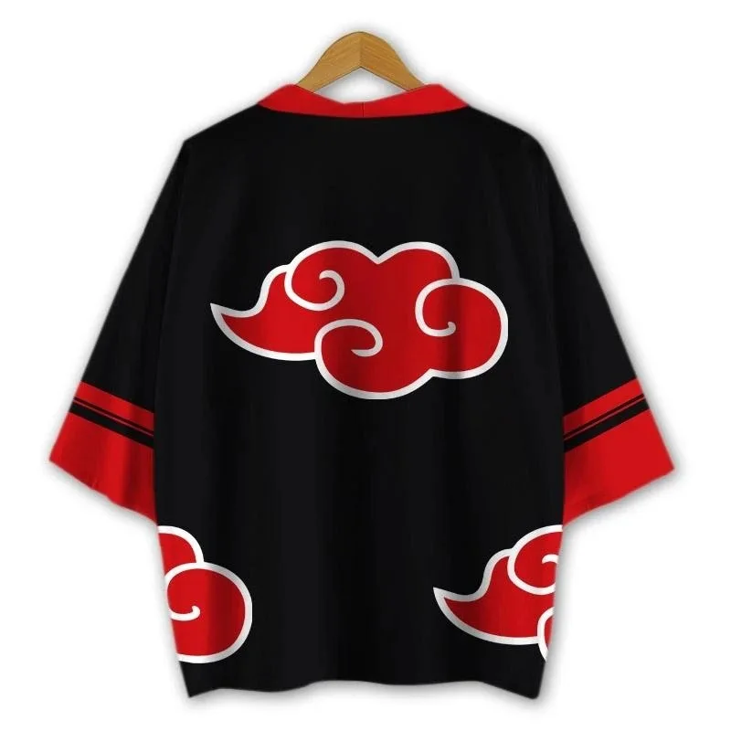 Nové Anime Hokage Konoha Deidara Ninja Kimono Bolesť Red Cloud Symbol Cosplay Kostýmy Haori Plášť Bunda, Kabát Sleepwear Pyžamá 1
