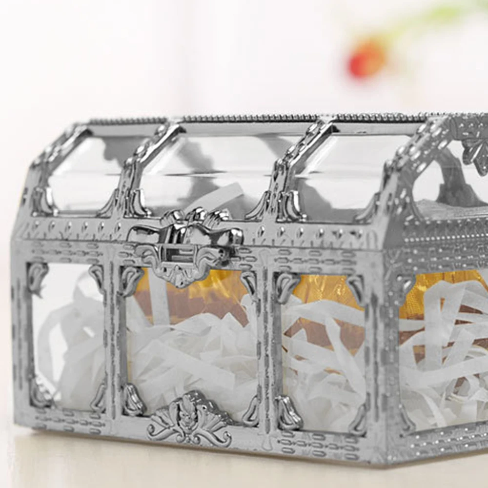 Horúce Mini Treasure Box Akryl Transparentný Úložný Box Crystal Gem candy Organizátor Hrudníka Šperky Trinket Box Svadobné Dary Hostí 1