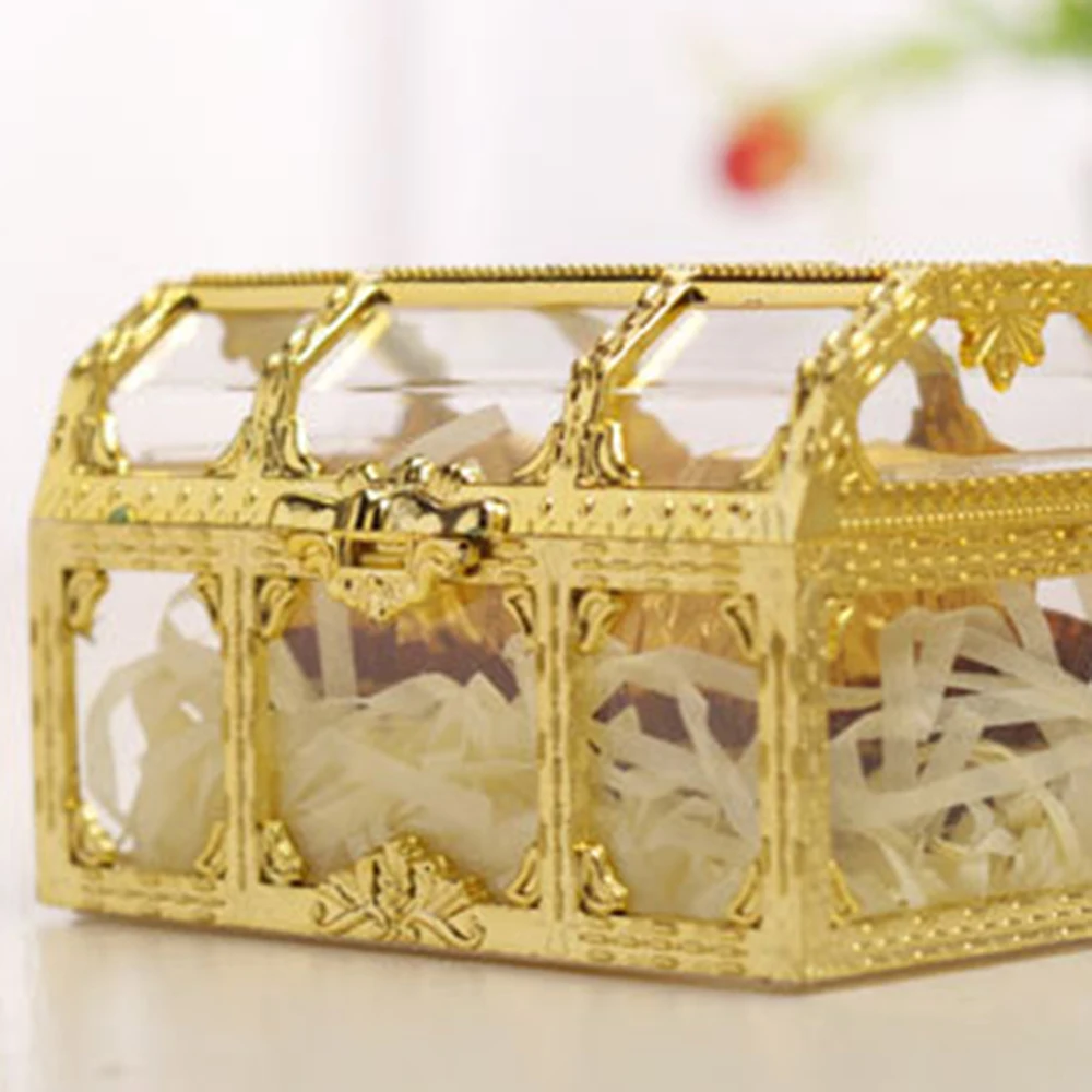 Horúce Mini Treasure Box Akryl Transparentný Úložný Box Crystal Gem candy Organizátor Hrudníka Šperky Trinket Box Svadobné Dary Hostí 3