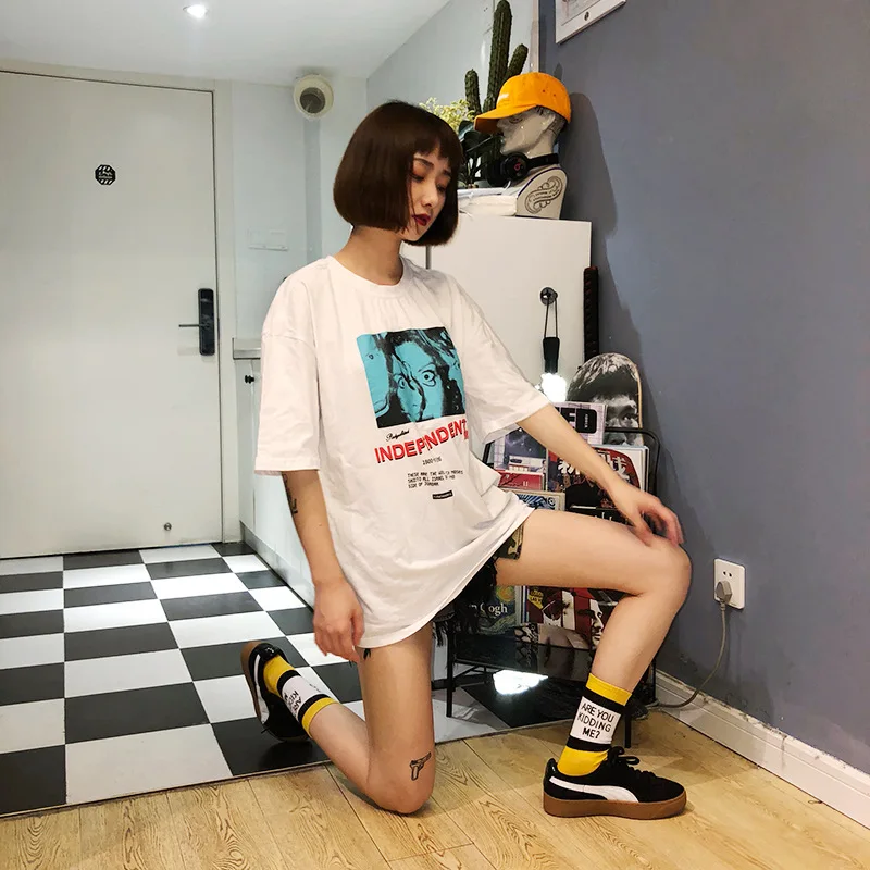 Bavlnené Športové Ponožky Street Fashion Značky Osobnosti Harajuku Kórejský Štýl Abecedy Ponožky Uprostred Trubice Skateboard Trendy Ponožky 3