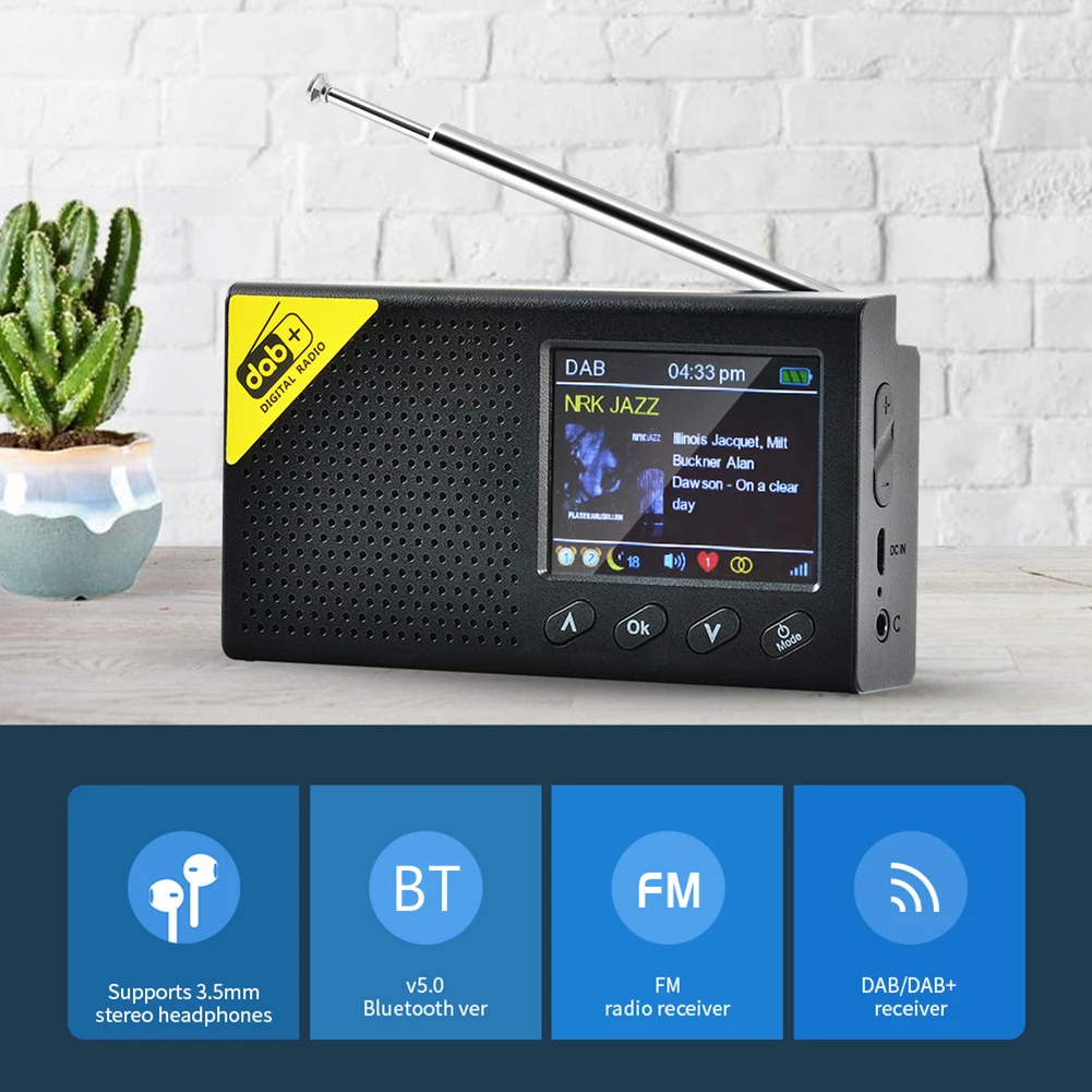Mini Dab Rádio Prenosné Digitálne Rádio DAB/DAB+ A FM Prijímač Multifunkčné Nabíjateľná Ľahký Domov Rádio 1