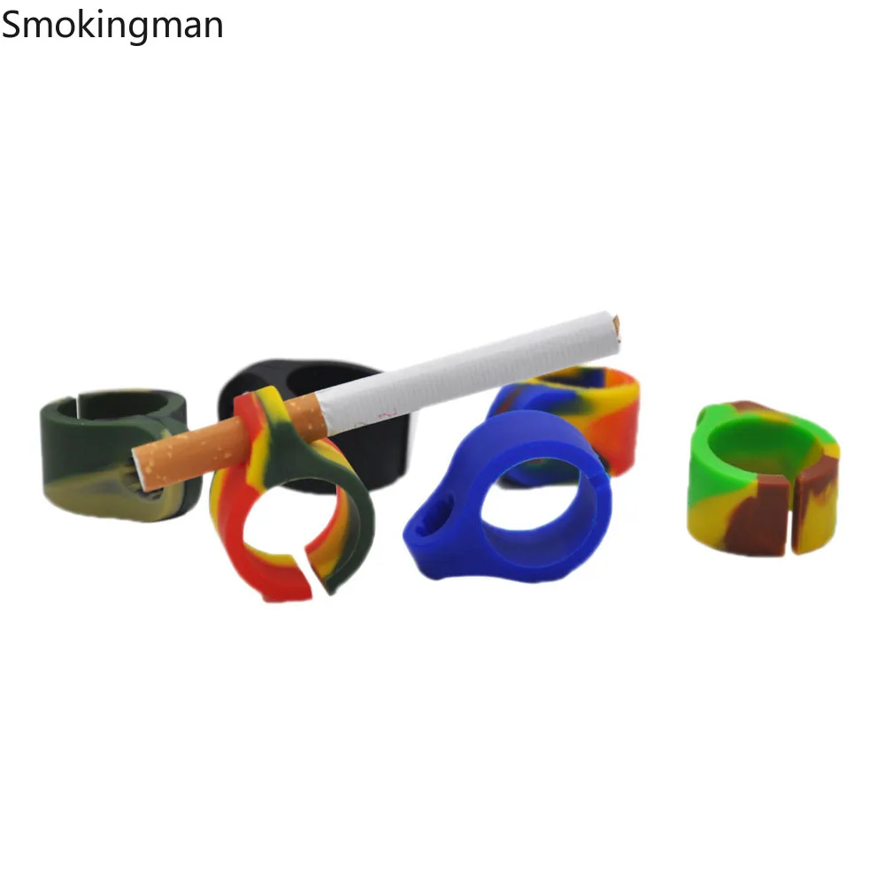 Silikónový krúžok rúry silikónové kamufláž krúžok hry artefakt cigariet držiak rúry spoločné držiteľ dymu držiteľ dymu accesoires 3