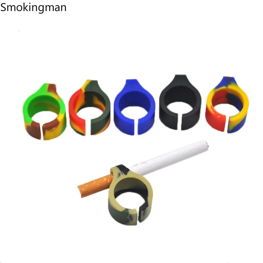 Silikónový krúžok rúry silikónové kamufláž krúžok hry artefakt cigariet držiak rúry spoločné držiteľ dymu držiteľ dymu accesoires 4
