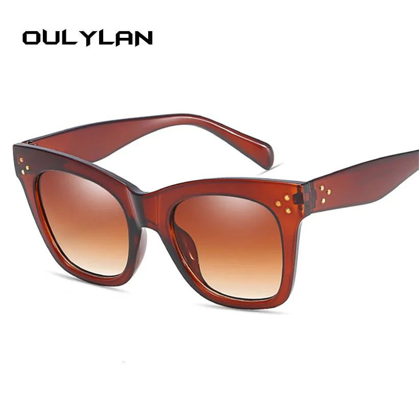Oulylan Klasické Cat Eye slnečné Okuliare Ženy Vintage Nadrozmerné Gradient Slnečné Okuliare Odtiene Žena Luxusné Dizajnér Slnečné okuliare UV400 2