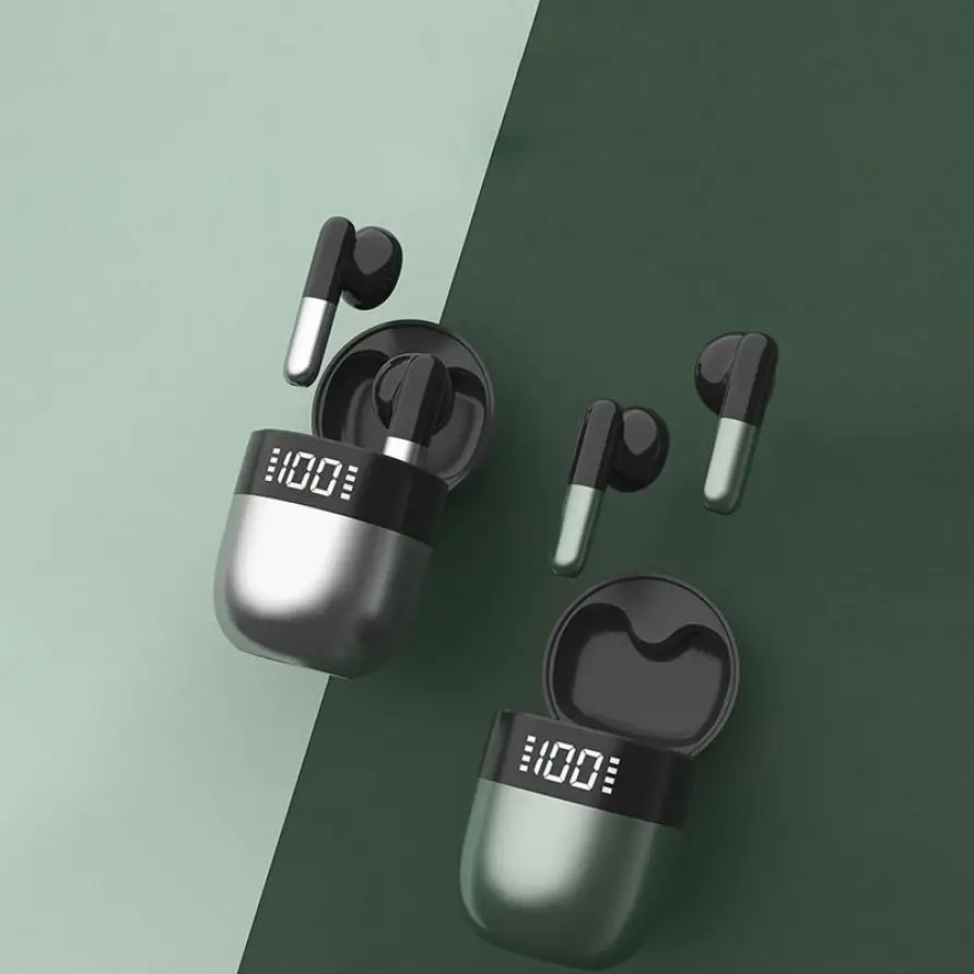 J28 TWS Bezdrôtové Bluetooth Slúchadlá Šport Handsfree Slúchadlá In-Ear Slúchadlá Slúchadlá s Digitálnym Napájaním Zobraziť Plnenie Prípade 2