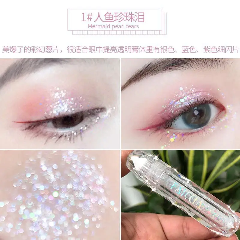 7 Farebná Kvapalina Eyeshadow Make-Up Diamond Pearlescent Eyeshadow Nepremokavé Flitrami Leží Priadky Krásu Očí Kozmetika 3