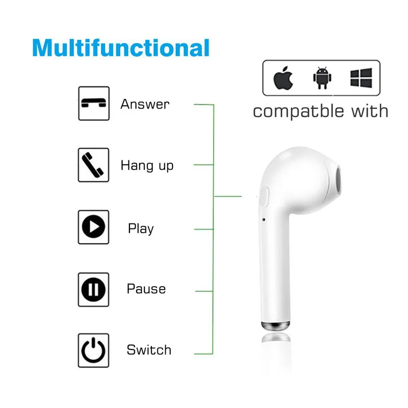 I7s TWS Bezdrôtové Slúchadlá Bluetooth 5.0 Slúchadlá Športové Slúchadlá Slúchadlá S Mikrofónom Pre smartphone Xiao Samsung Huawei LG Struky 2