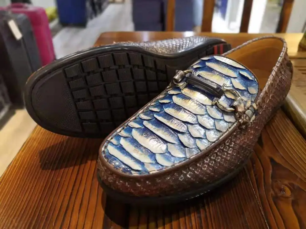 2019 nové výrobné reálne skutočné python kože hada kožené módne tenisky obuvi s skutočné cowhide kože podšívka 0
