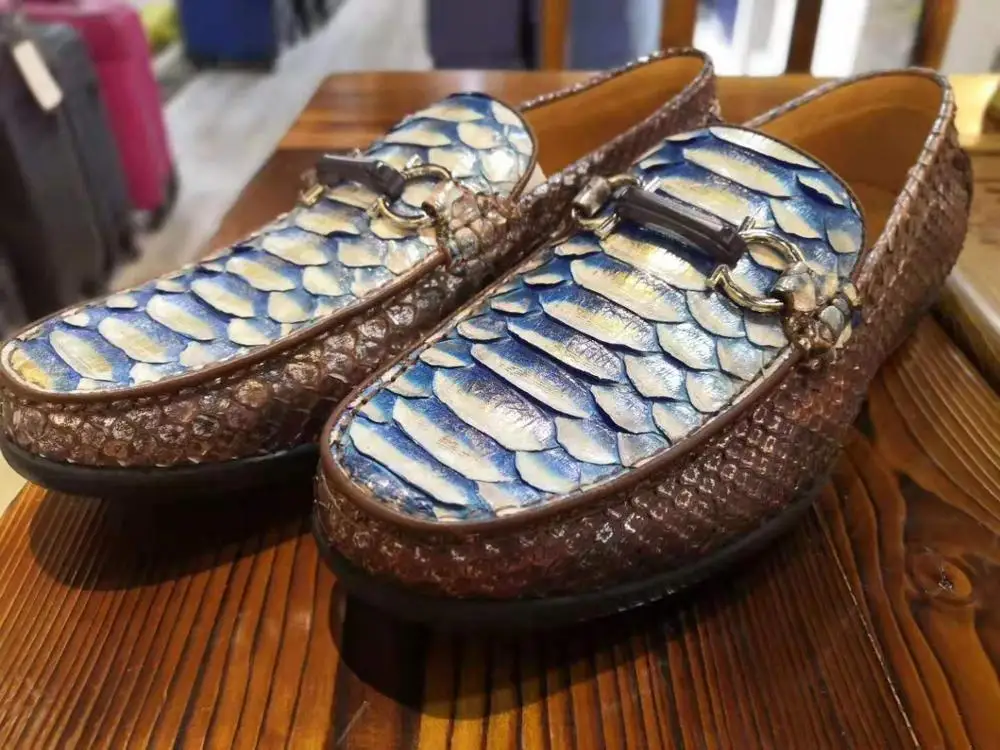 2019 nové výrobné reálne skutočné python kože hada kožené módne tenisky obuvi s skutočné cowhide kože podšívka 4