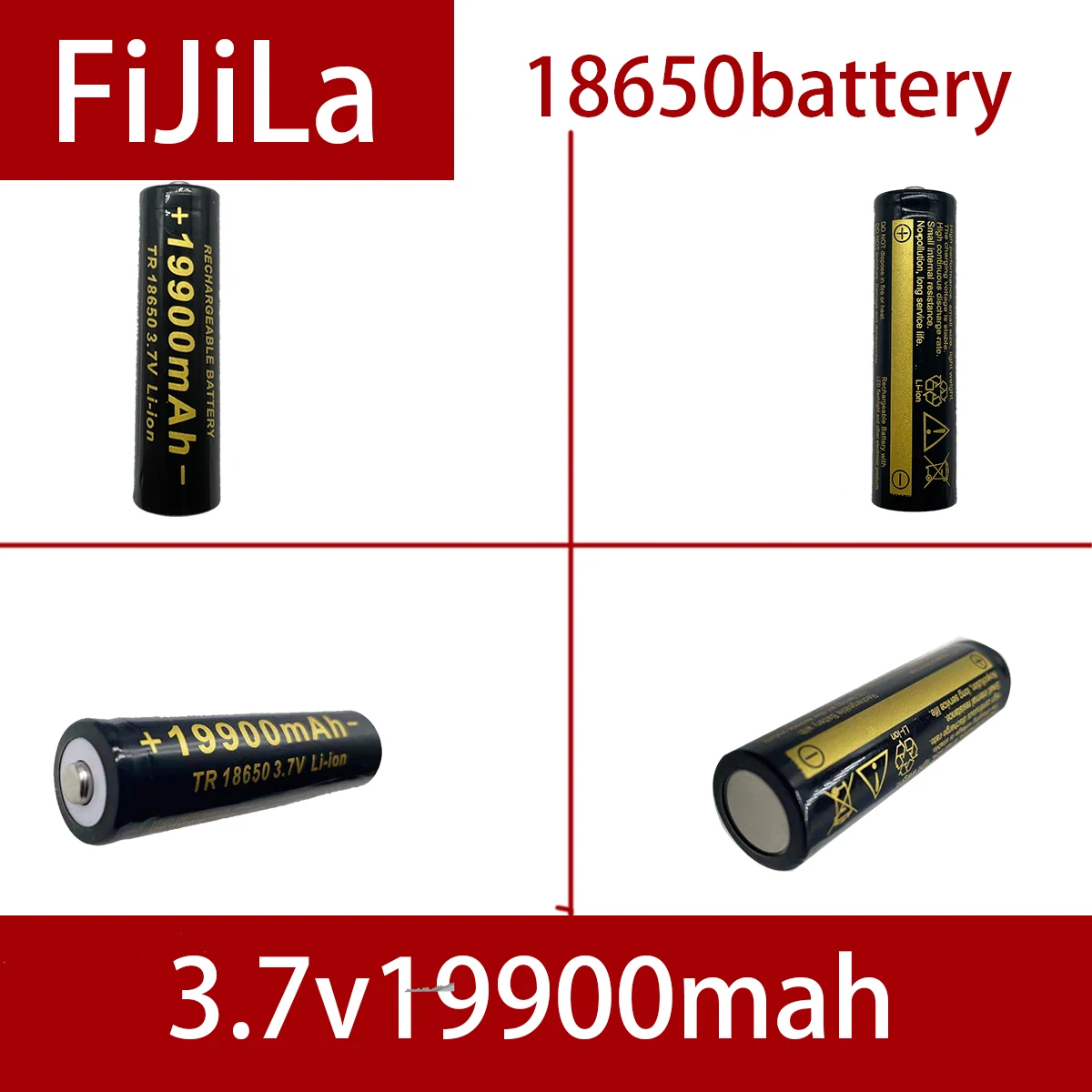 Nový 18650 Lítiové Batérie Baterka 18650 Nabíjateľná Batéria 3,7 V 19900 Mah pre Baterka + nabíjačka 1