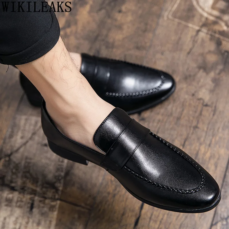 Talianske Šaty, Topánky, Elegantné Formálne Oxford Obuv Pre Mužov, Kožené Topánky Mužov Office Módne Chaussure Homme Classique Scarpe Uomo 3