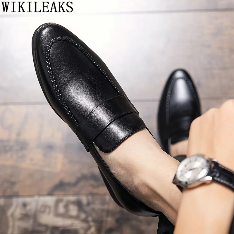 Talianske Šaty, Topánky, Elegantné Formálne Oxford Obuv Pre Mužov, Kožené Topánky Mužov Office Módne Chaussure Homme Classique Scarpe Uomo 5