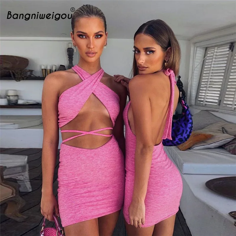Bangniweigou Prešiel Strana Ružová 2 Dielna Sada Ženy Sexy Obväz Krajky-up plavky s uväzovaním za Top +Mini Sukne Co-ord Vyhovovali Y2k Trendy Club Oblečenie 4