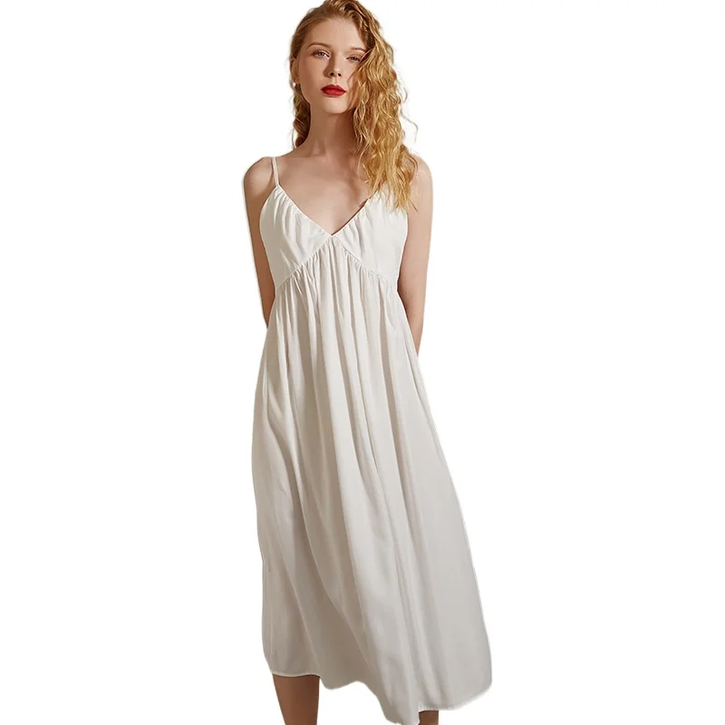 2021 lete nové dámske sexy biele podväzkové nightdress dlhé sukne ženy nightgown 1