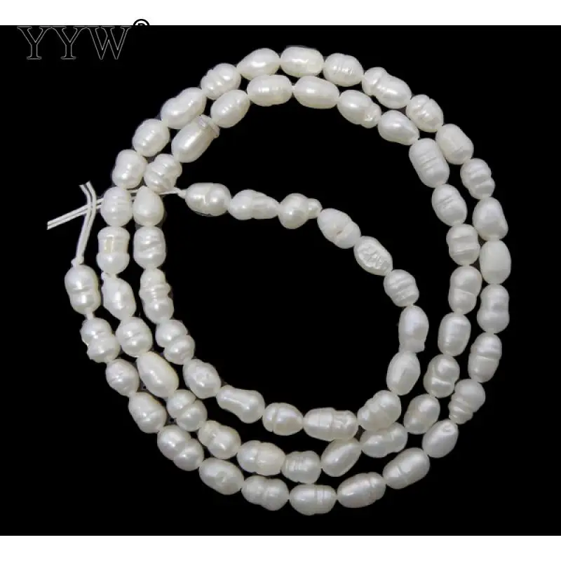 3-4 mm, Biela Prírodné Sladkovodné Perly Korálky Šperky, Perly Korálky Voľné Perly Pre Diy Handmade Náramok, Náhrdelník 0.8 mm 15 Palcov 1