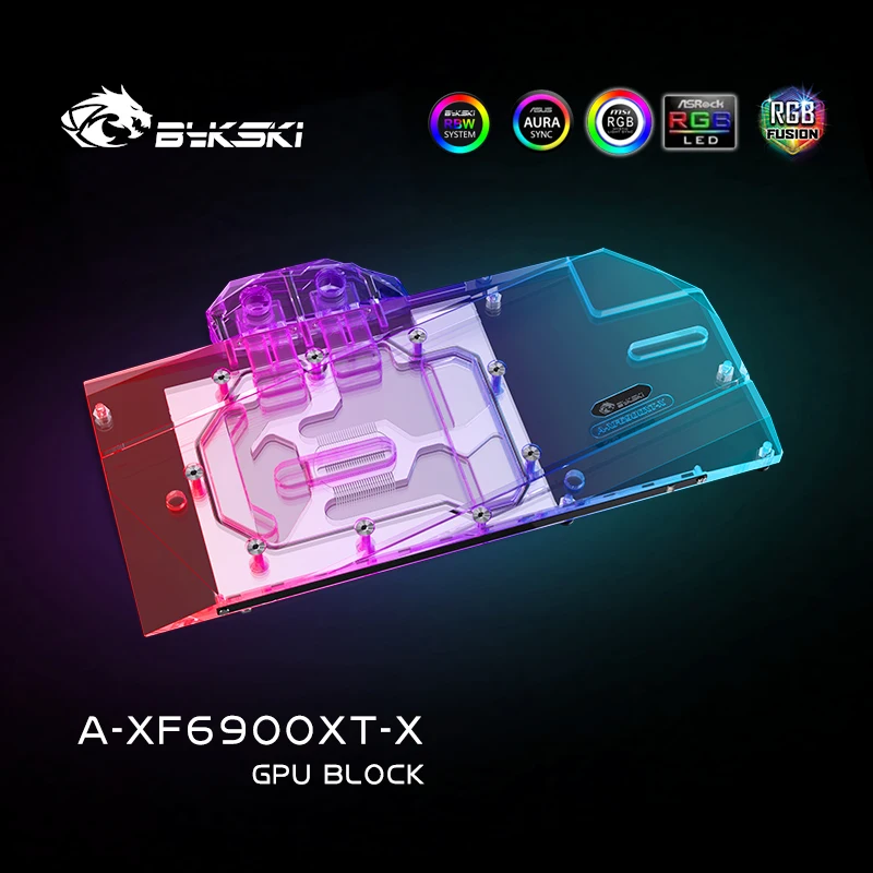 Bykski A-XF6900XT-X PC Vodné Chladenie Grafickej karty Chladnejšie 6900 XT GPU vodný Blok Pre XFX Radeon RX6900XT 1
