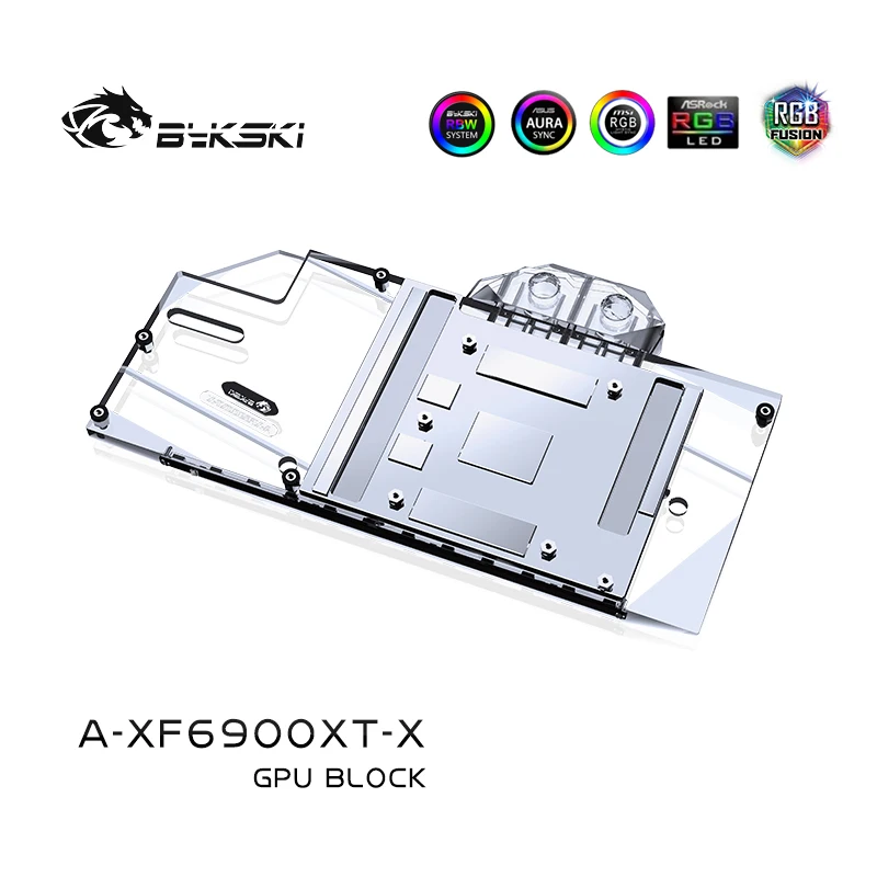 Bykski A-XF6900XT-X PC Vodné Chladenie Grafickej karty Chladnejšie 6900 XT GPU vodný Blok Pre XFX Radeon RX6900XT 2