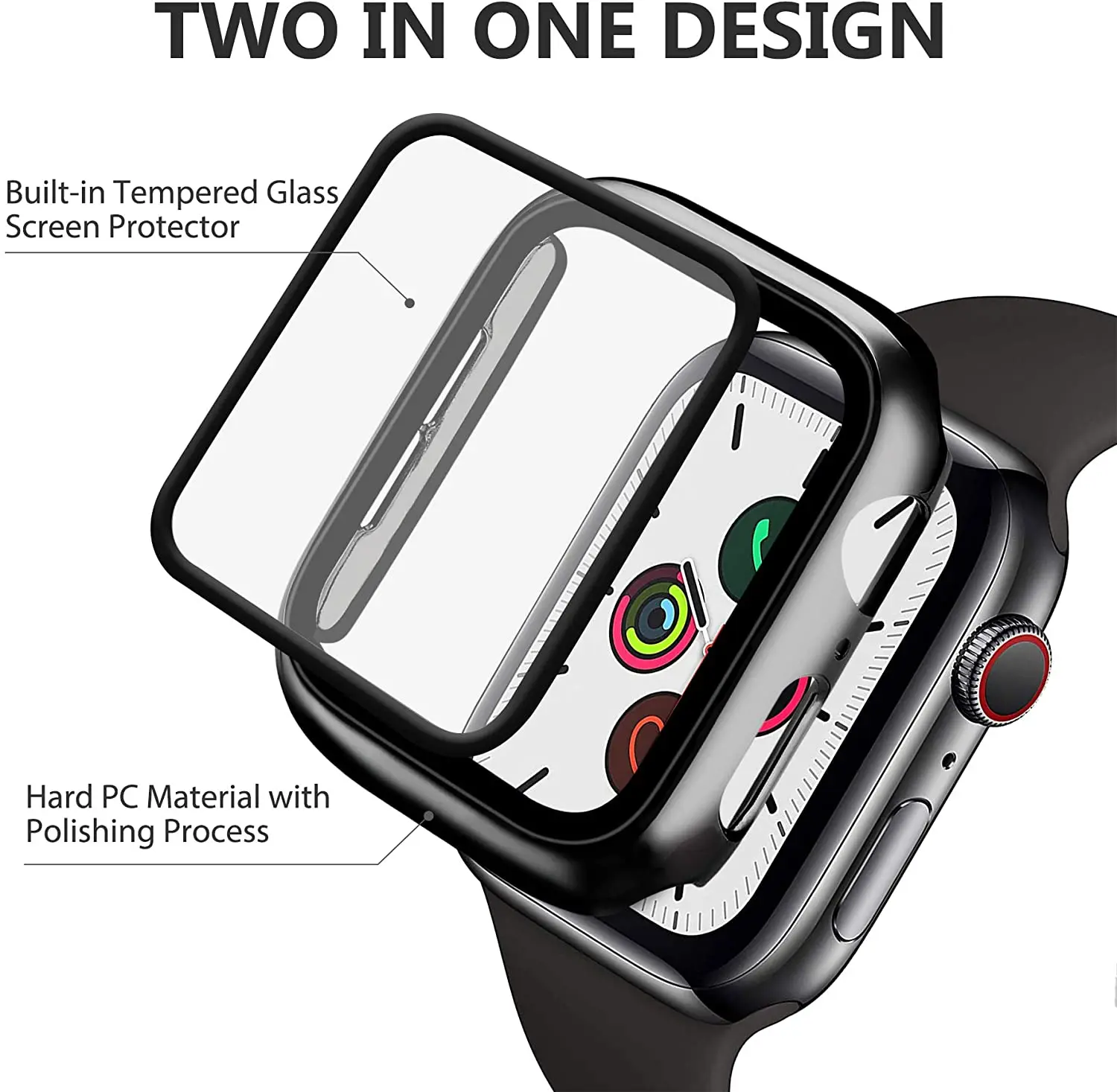 Glas + Kryt Voor Apple Horloge Prípade 44 mm 40 mm Iwatch 42Mm 38Mm Screen Protector + Nárazníka príslušenstvo Voor Apple Horloge Serie 5
