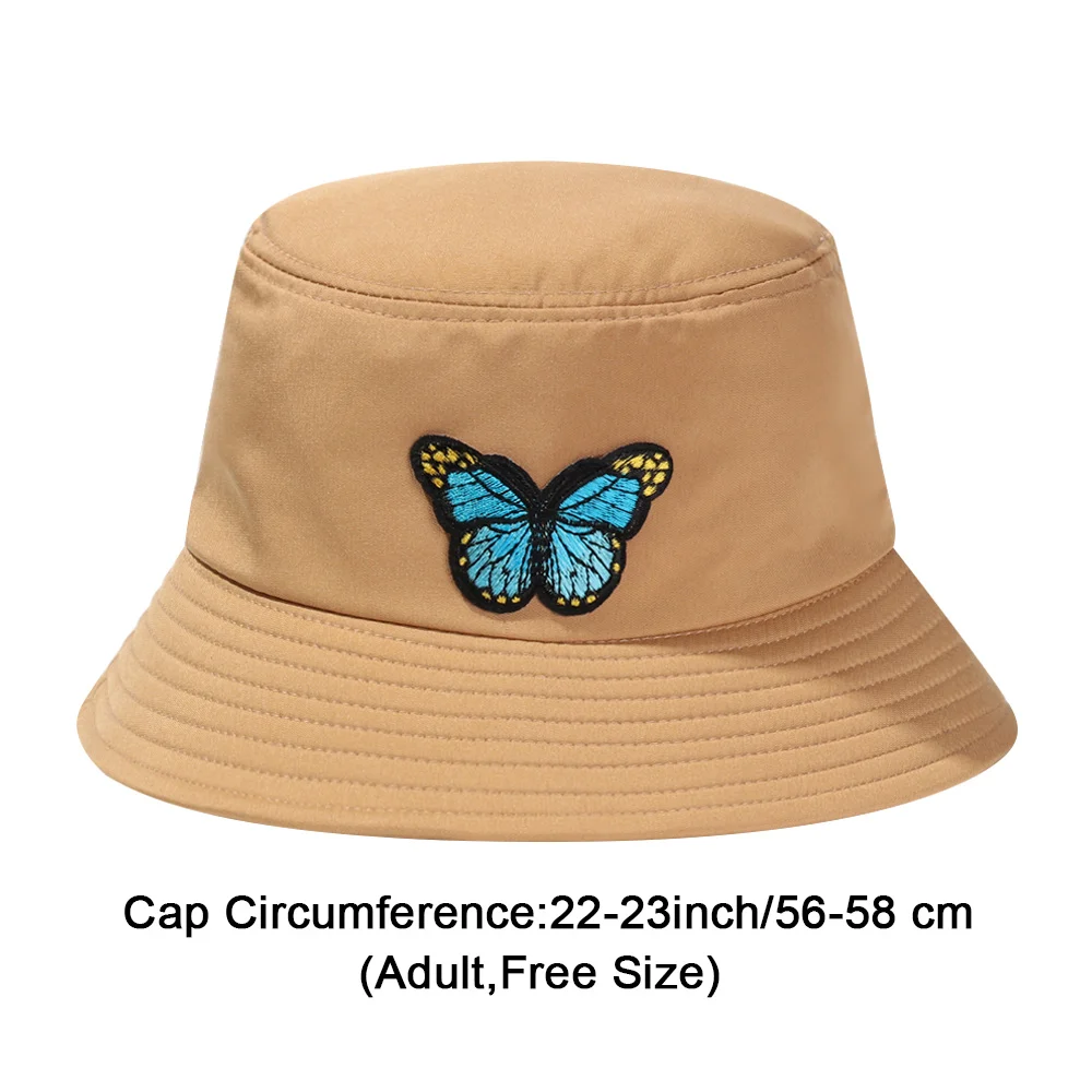 2021 Nové Unisex Móda Motýľ Vedierko Hat Bavlna Skladacia Príležitostných Rybárov Spp Vonkajšie Opaľovací Krém Klobúk Jar Leto 3