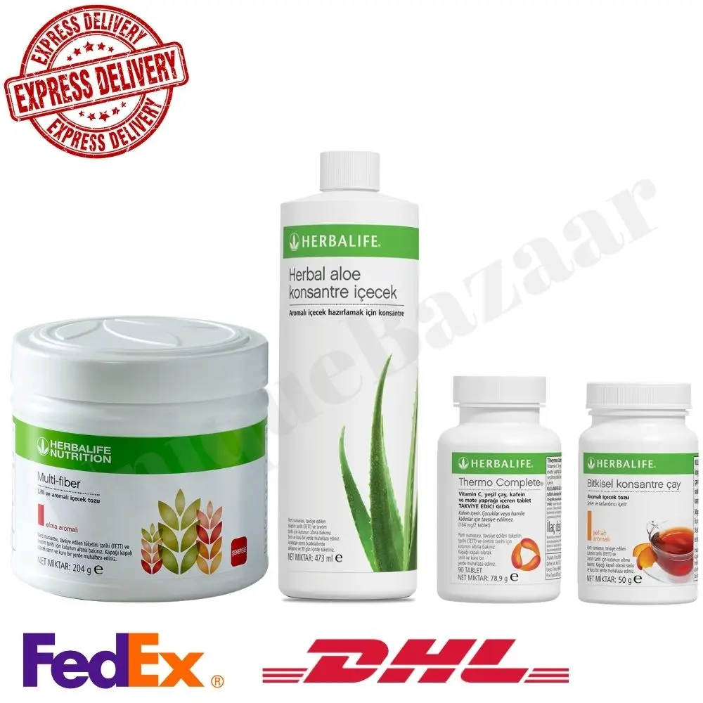 Herbalife Výživy Súbor 1 Box, Multi-Vlákna Nápoj v Prášku +1 Box Čaj + 1Box Aloevera Piť+ 1 Box Thermo Complate Zdravý Životný štýl 1