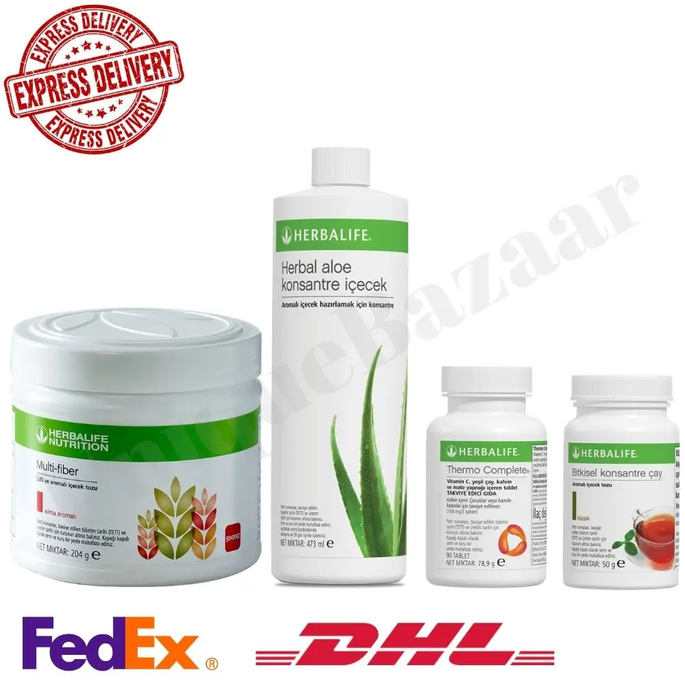 Herbalife Výživy Súbor 1 Box, Multi-Vlákna Nápoj v Prášku +1 Box Čaj + 1Box Aloevera Piť+ 1 Box Thermo Complate Zdravý Životný štýl 2