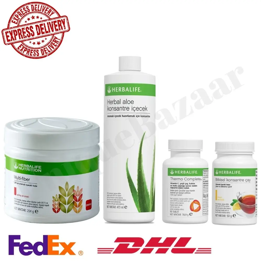 Herbalife Výživy Súbor 1 Box, Multi-Vlákna Nápoj v Prášku +1 Box Čaj + 1Box Aloevera Piť+ 1 Box Thermo Complate Zdravý Životný štýl 4