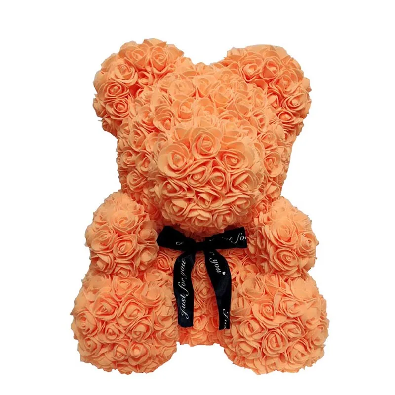 40 cm Rose Medveď Simulácia Kvet, Láska Srdce Pena Ruže pre Svadobné Party STSF666 3