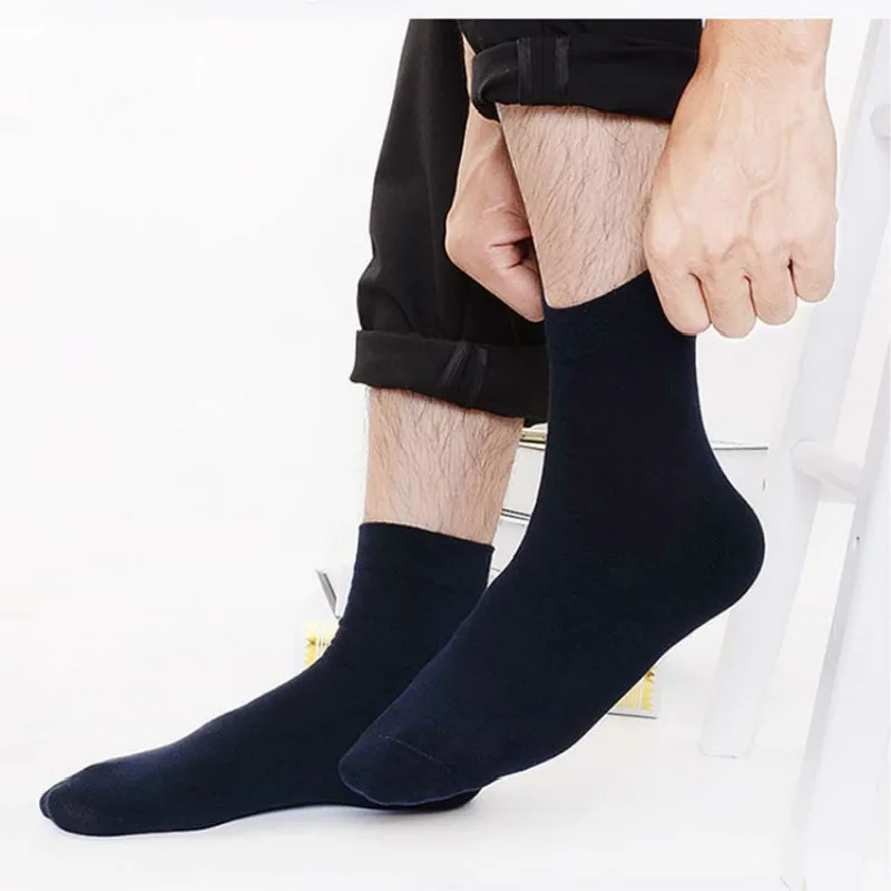 10 Párov pánske Bavlnené Ponožky Nový Štýl Black Business Mužov Ponožky Mäkké Priedušné Letné v Zime Pre Mužov Ponožky Plus Veľkosť (6.5-14) 1