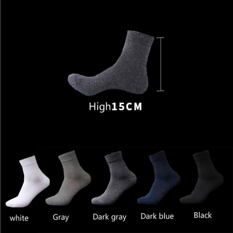 10 Párov pánske Bavlnené Ponožky Nový Štýl Black Business Mužov Ponožky Mäkké Priedušné Letné v Zime Pre Mužov Ponožky Plus Veľkosť (6.5-14) 2